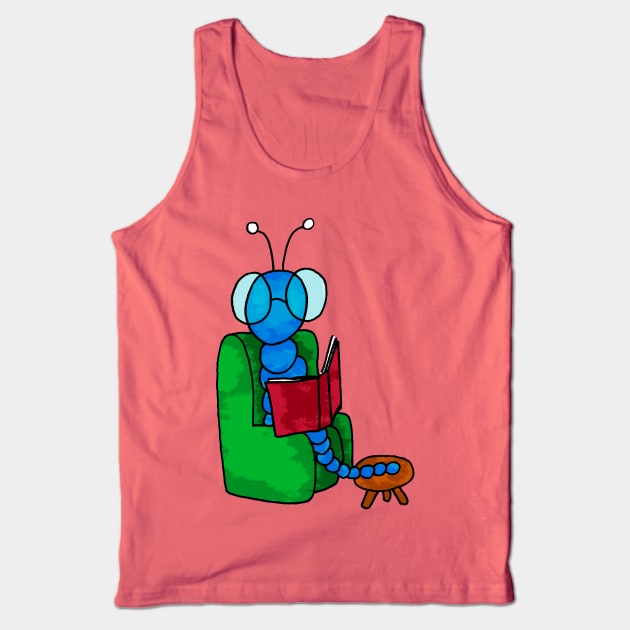 cute worm reading a book Tank Top by MerryDee